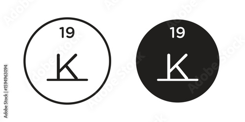 Potassium icon symbol shape. vector symbols.