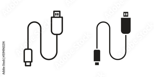 Phone cable icon symbol shape. vector symbols.