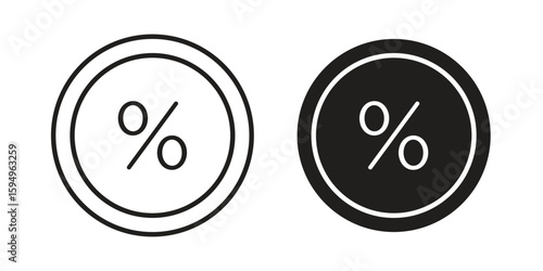 Percent icon symbol shape. vector symbols.