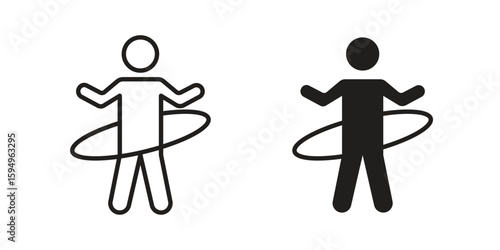 People Hula hop icon symbol shape. vector symbols.