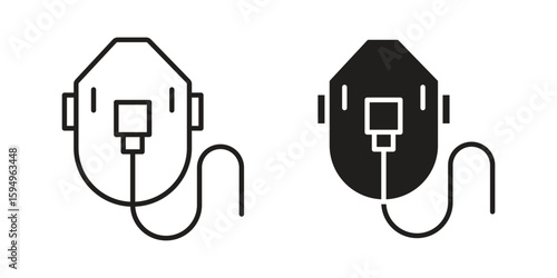 Oxygen mask icon symbol shape. vector symbols.