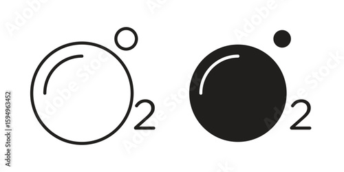 Oxygen O2 icon symbol shape. vector symbols.