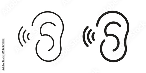 Otitis icon symbol shape. vector symbols.