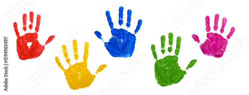 Colorful hand prints
