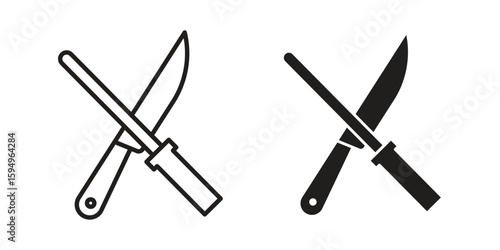 Knife sharpener icon symbol shape. vector symbols.