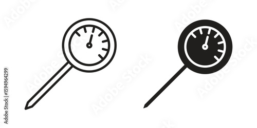 Kitchen thermometer icon symbol shape. vector symbols.