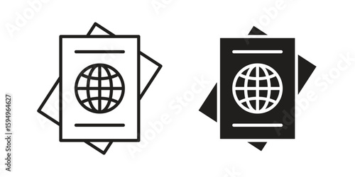 Immigration icon symbol shape. vector symbols.
