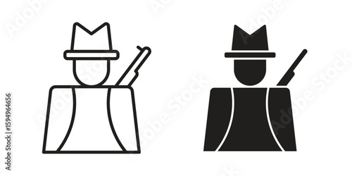 Hunter icon symbol shape. vector symbols.