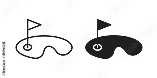 Golf yard icon symbol shape. vector symbols.