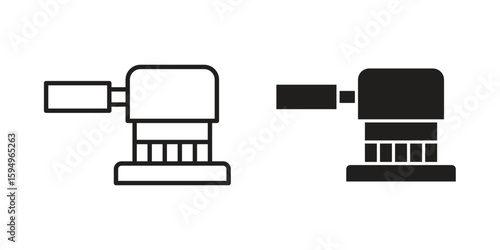 Floor sanding machine icon symbol shape. vector symbols.