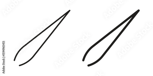 Eyebrow tweezers icon symbol shape. vector symbols.