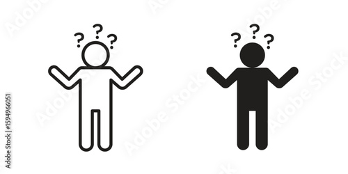 Curious human icon symbol shape. vector symbols.