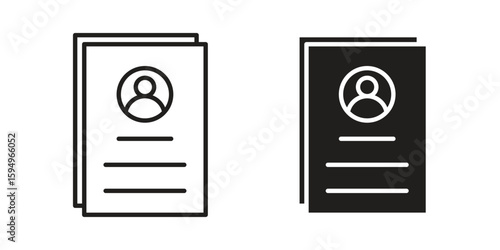 Curriculum icon symbol shape. vector symbols.