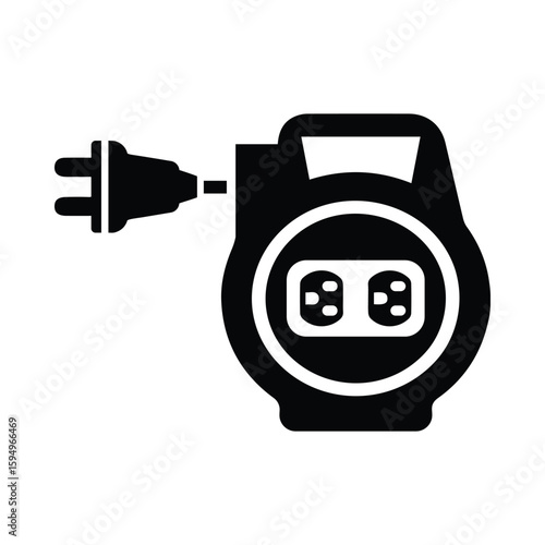 Multi plug, plug, extension cord icon