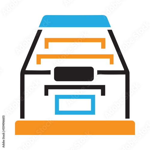 File, cabinet, drawer, office file, filing cabinet icon