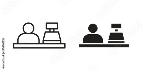 Cashier icon symbol shape. vector symbols.