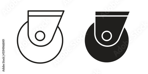 Cart trolley wheel icon symbol shape. vector symbols.