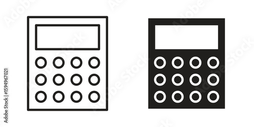 Calculator icon symbol shape. vector symbols.