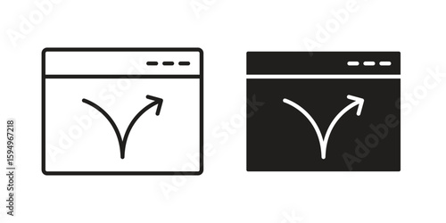 Bounce rate icon symbol shape. vector symbols.