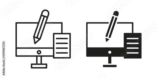 Blended learning icon symbol shape. vector symbols.