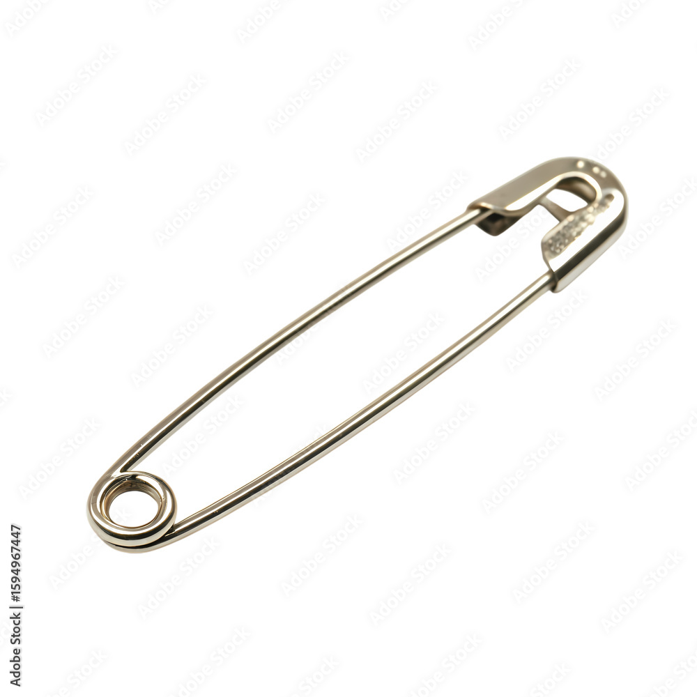 Closeup View of a Single Safety Pin Closeup View of a Single Safety Pin