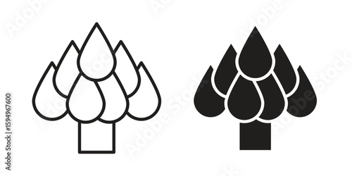 Artichoke icon symbol shape. vector symbols.