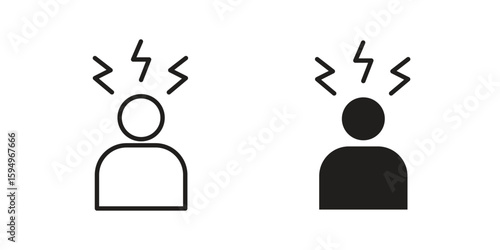 Anxiety icon symbol shape. vector symbols.