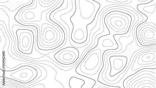 Topography detailed terrain vector map capturing natural formations and elevation lines in antique expedition style, ideal for posters, books, and presentations related to geography or wilderness trav