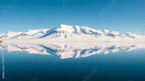 mountain landscape with snow