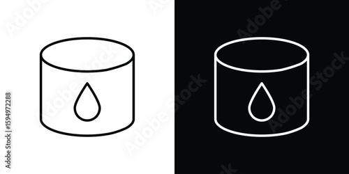 Water tank icon Editable stroke vector pack, suitable for web designs.