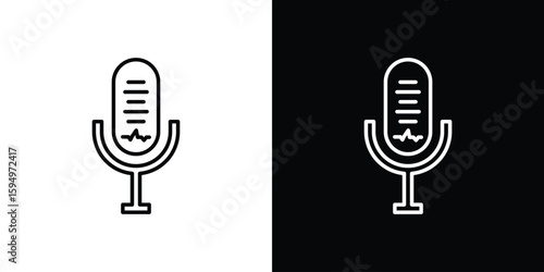 Voice recognition icon Editable stroke vector pack, suitable for web designs.