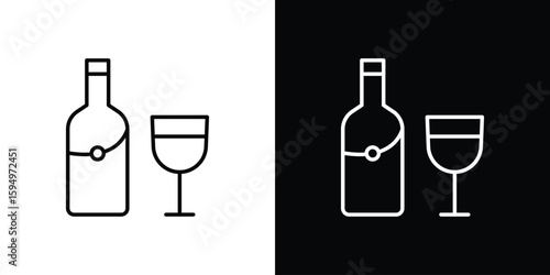 Vodka icon Editable stroke vector pack, suitable for web designs.