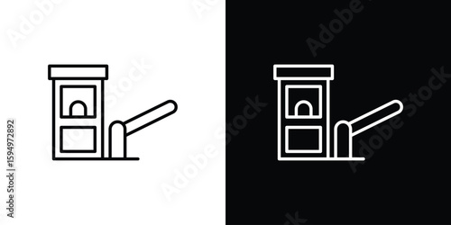 Toll road icon Editable stroke vector pack, suitable for web designs.