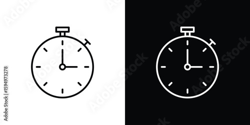 Stopwatch icon Editable stroke vector pack, suitable for web designs.