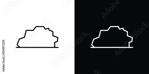 Stone icon Editable stroke vector pack, suitable for web designs.