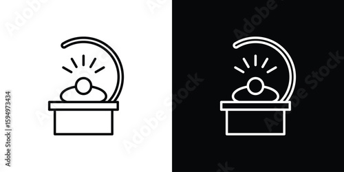 Solarium icon Editable stroke vector pack, suitable for web designs.