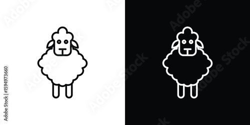 Sheep icon Editable stroke vector pack, suitable for web designs.