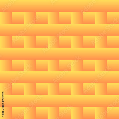 Abstract orange geometric square pattern with a seamless metal texture illustration