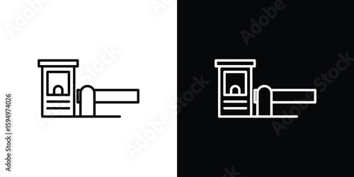 Road toll icon Editable stroke vector pack, suitable for web designs.