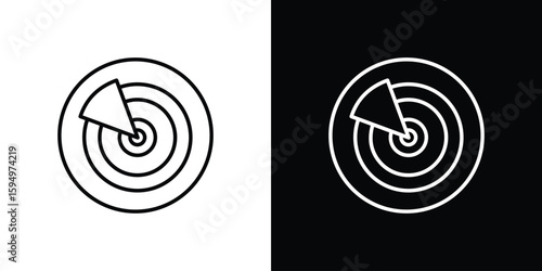 Radar detection icon Editable stroke vector pack, suitable for web designs.