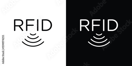 RFID icon Editable stroke vector pack, suitable for web designs.