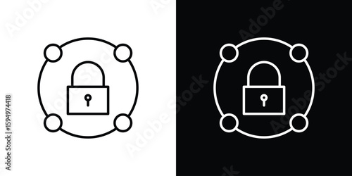 Private network icon Editable stroke vector pack, suitable for web designs.