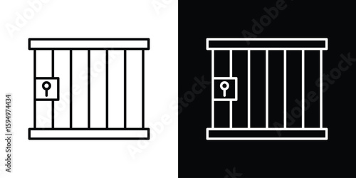 Prison icon Editable stroke vector pack, suitable for web designs.