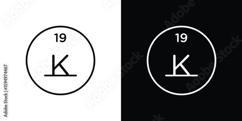 Potassium icon Editable stroke vector pack, suitable for web designs.