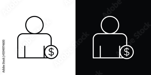 Personal loan icon Editable stroke vector pack, suitable for web designs.