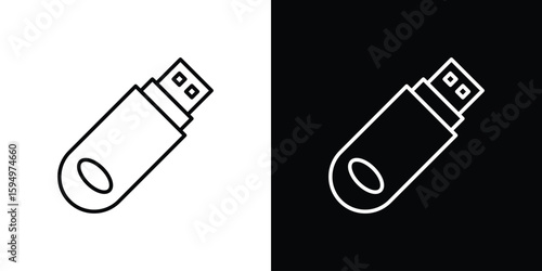 Pendrive icon Editable stroke vector pack, suitable for web designs.