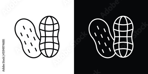 Peanut icon Editable stroke vector pack, suitable for web designs.