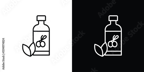 Olive oil icon Editable stroke vector pack, suitable for web designs.