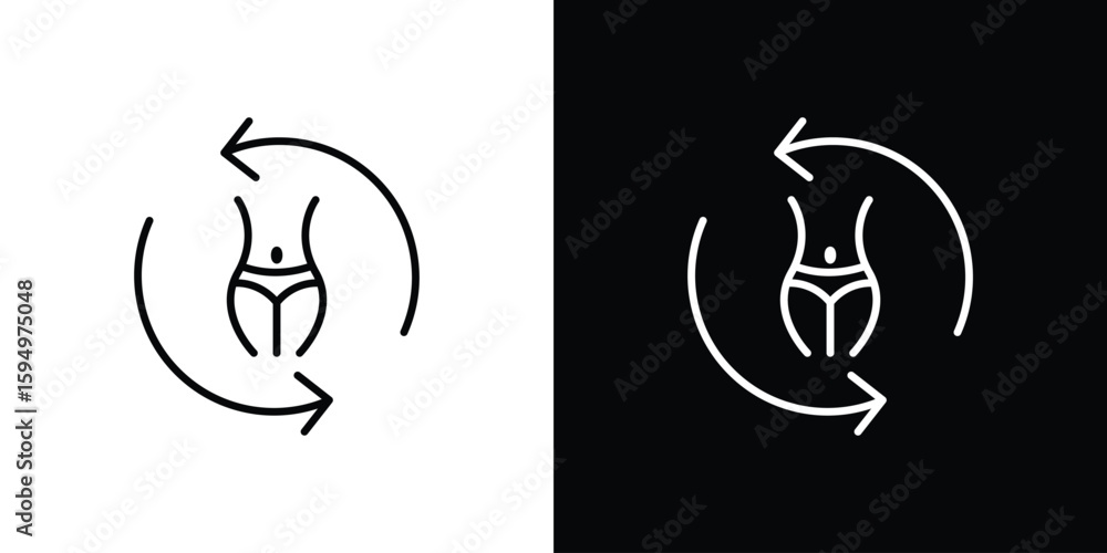 Fototapeta premium Metabolism icon Editable stroke vector pack, suitable for web designs.