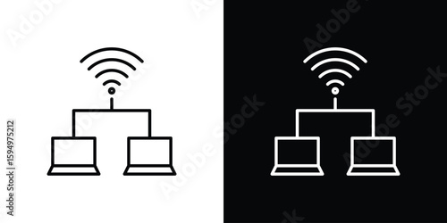 Local network icon Editable stroke vector pack, suitable for web designs.